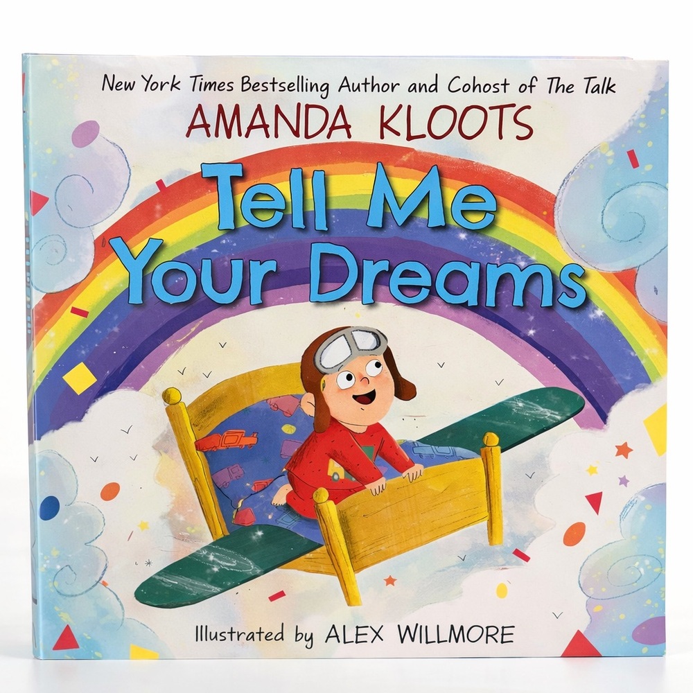 Amanda Kloots “Tell Me Your Dreams” Hardcover Book NWT Rainbow Bedtime Story